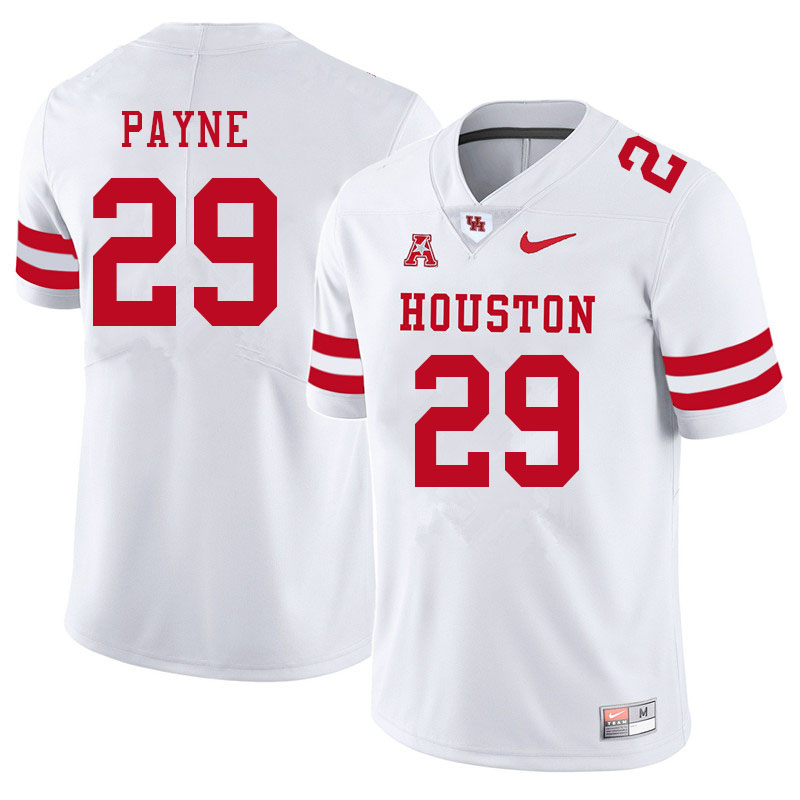 Men #29 Treylin Payne Houston Cougars College Football Jerseys Sale-White